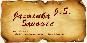 Jasminka Savović vizit kartica